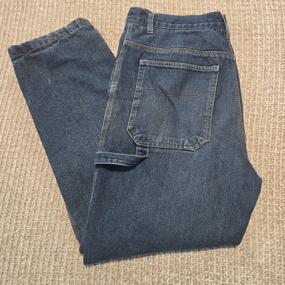 Boston Traders Flannel Lined Carpenter Jeans Size 38W X 32L